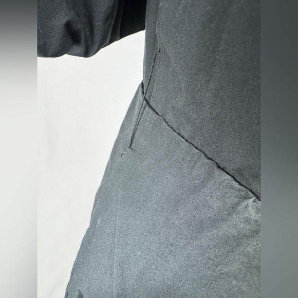 A Loves A Black 100% Cotton Puff Sleeve Button Front Midi Dress Sz 12 - Picture 5 of 10